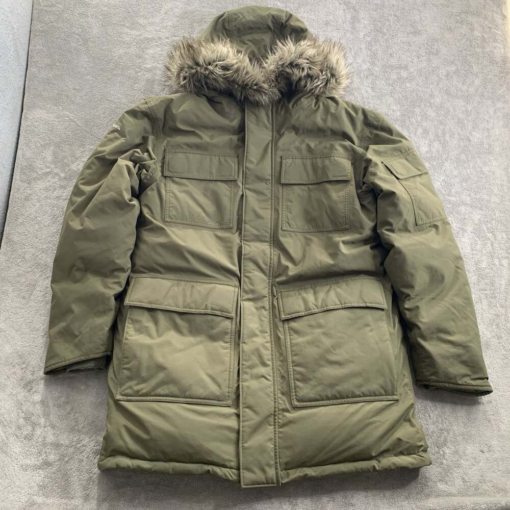 Carhartt Kalkaska Down Snorkel Parka Mens Medium Quilt Lined Army Green Gorpcore